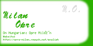 milan opre business card